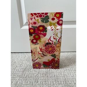 Fringe Studio Vintage Floral Glass Rectangular Vase